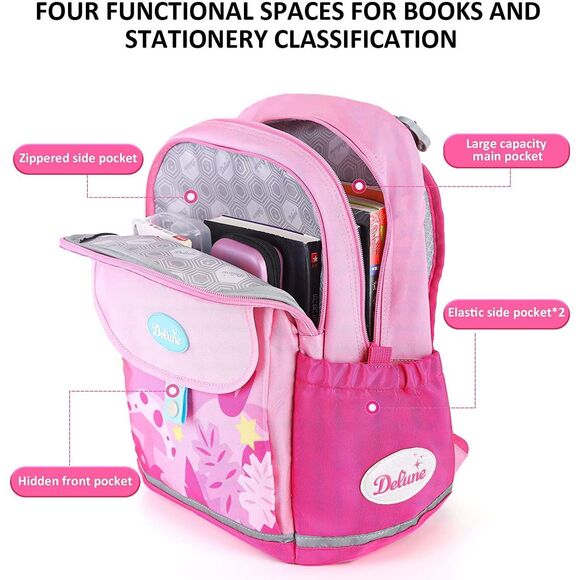 SALE!!! NIB -Kids BACPACK orthopedic European Delune Pink Swan - Picture 9 of 10
